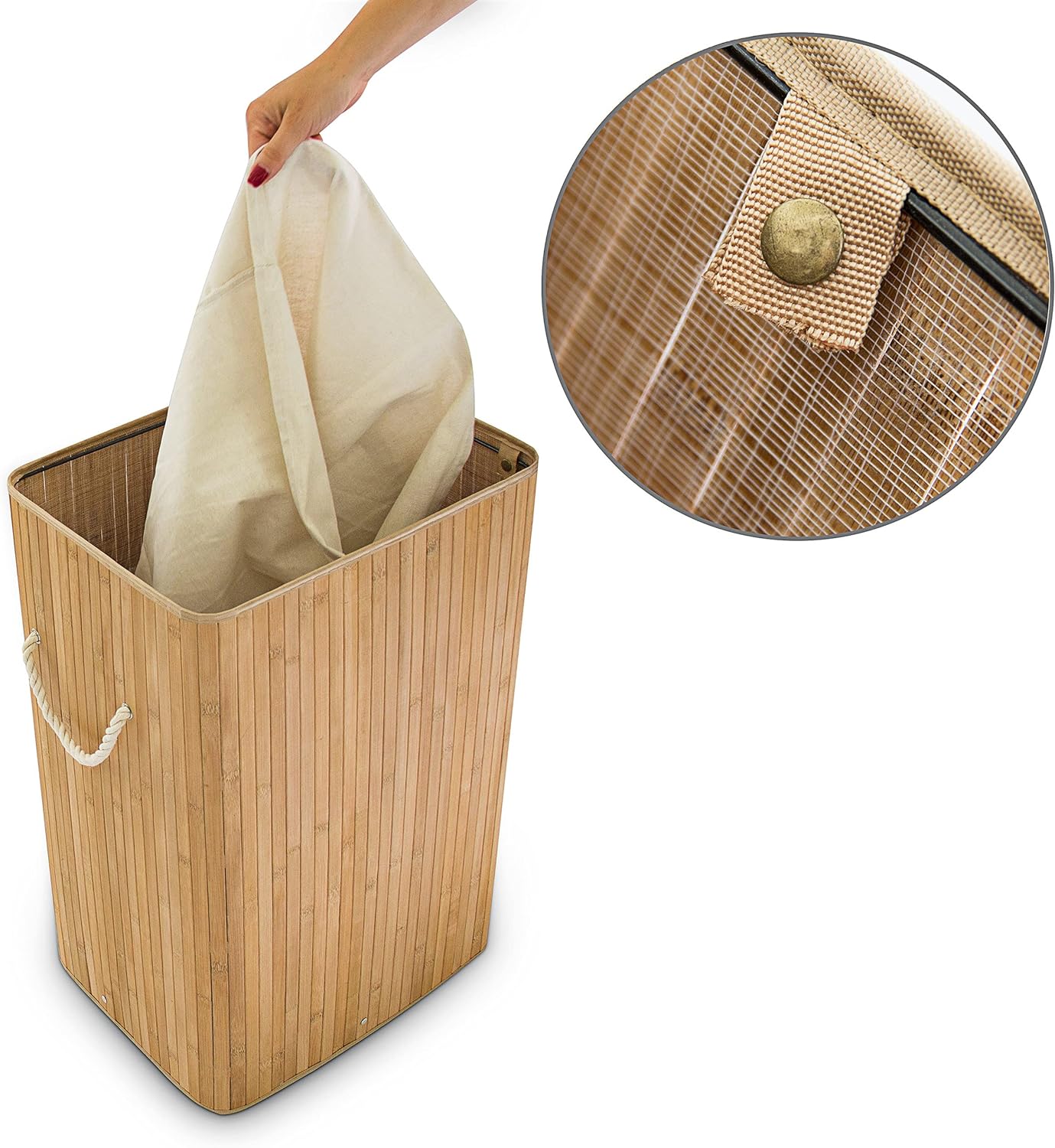 Weaving Bamboo Laundry Hamper 08