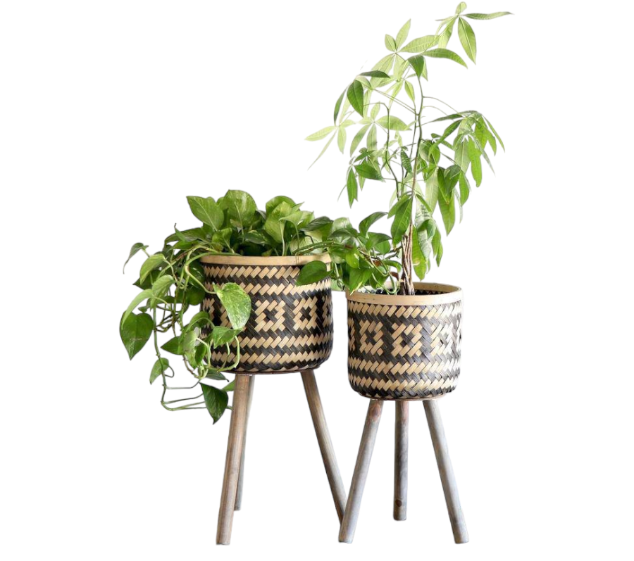 Weaving Bamboo Plant Pot 07