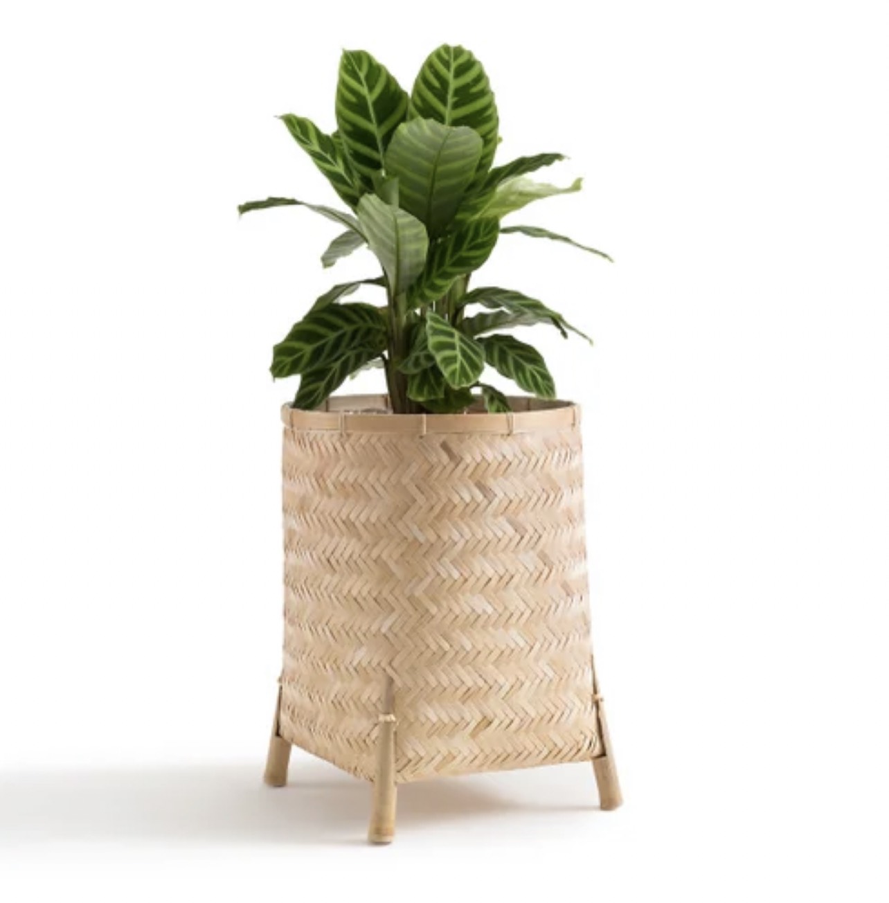 Weaving Bamboo Plant Pot 03