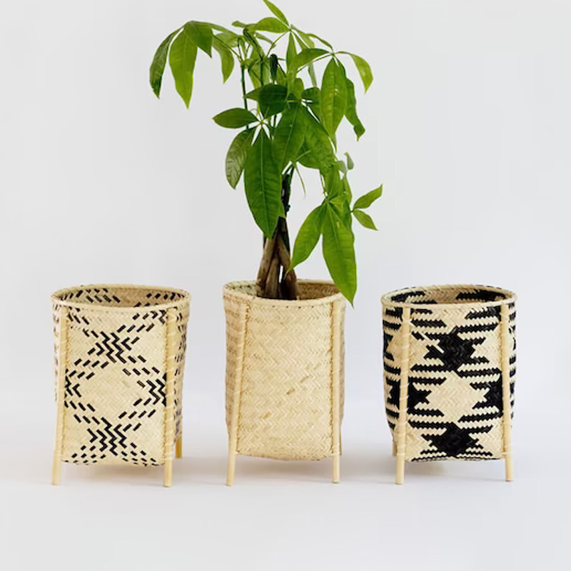 Weaving Bamboo Plant Pot 12