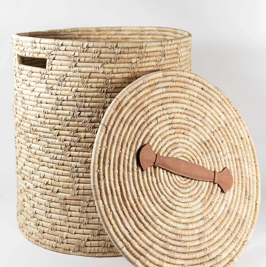 Palm Leaf Laundry Hamper 03