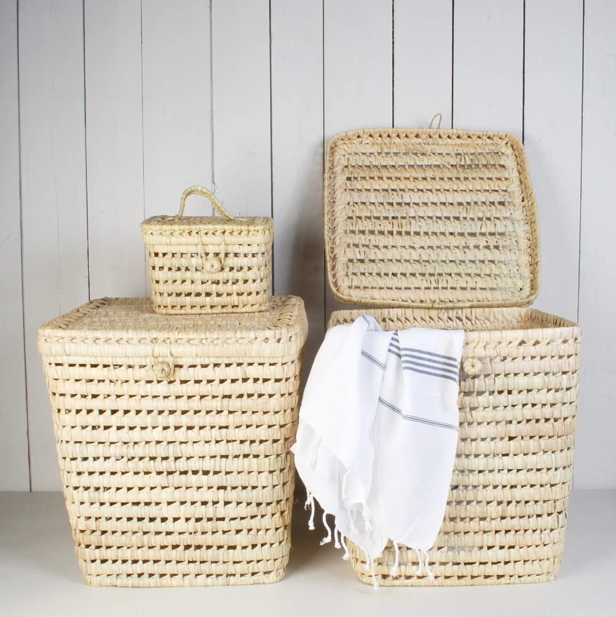 Palm Leaf Laundry Hamper 06